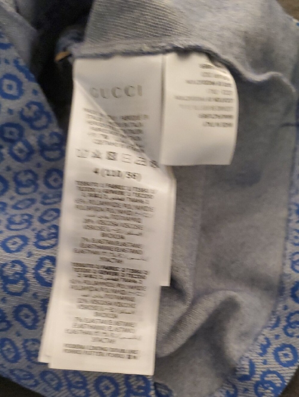 Gucci Blue & White Patterned Belted Dress with Double G Buckle. Flash $550 - Picture 5 of 11